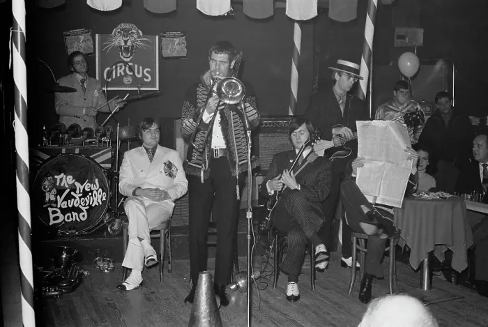 Framed Print : New Vaudeville Band Play Live
