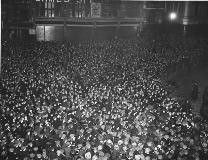 Framed Print : New Year Crowd Framed Print : New Year Crowd