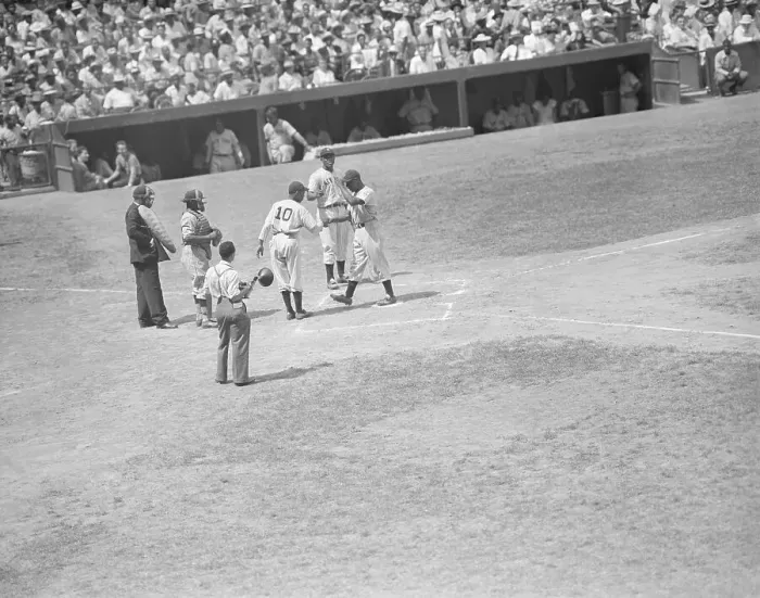 Framed Print : New York Black Yankees Playing the Chicago American Giants Framed Print : New York Black Yankees Playing the Chicago American Giants