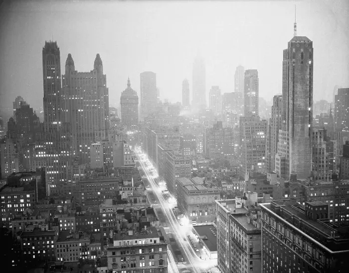 Framed Print : New York City With Almost All Lights Off Framed Print : New York City With Almost All Lights Off