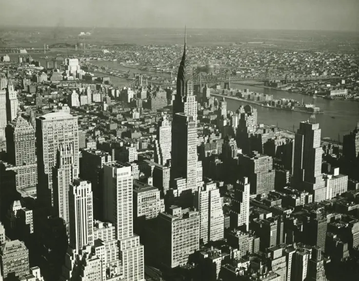 Framed Print : New York City, (B&W), (Aerial view) Framed Print : New York City, (B&W), (Aerial view)