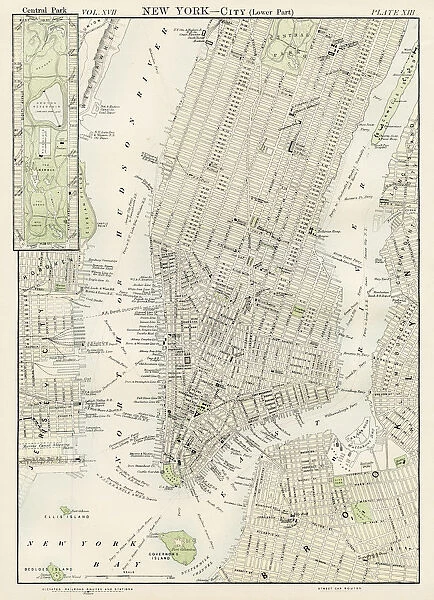 New York city map 1884