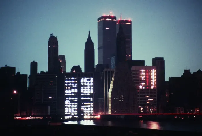 Framed Print : New York City Skyline During Blackout Framed Print : New York City Skyline During Blackout