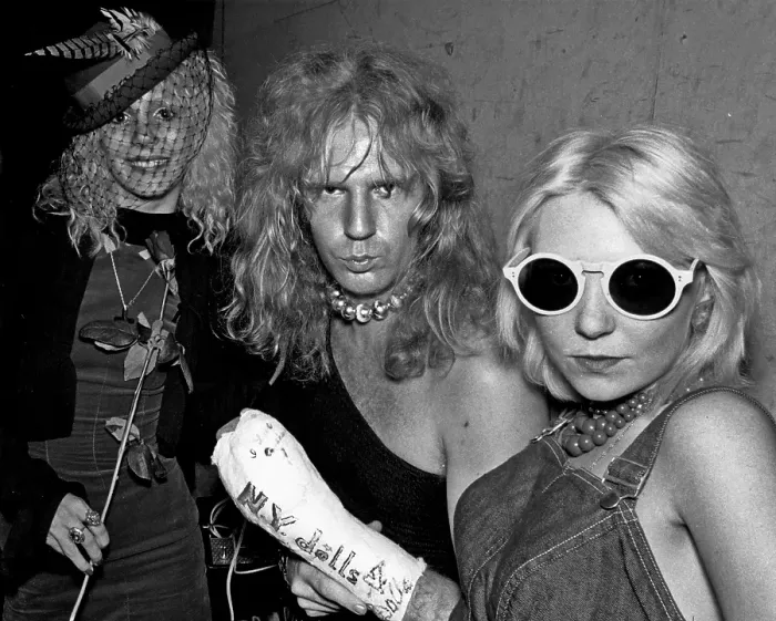 Framed Print : New York Dolls Bassist With Groupies Framed Print : New York Dolls Bassist With Groupies