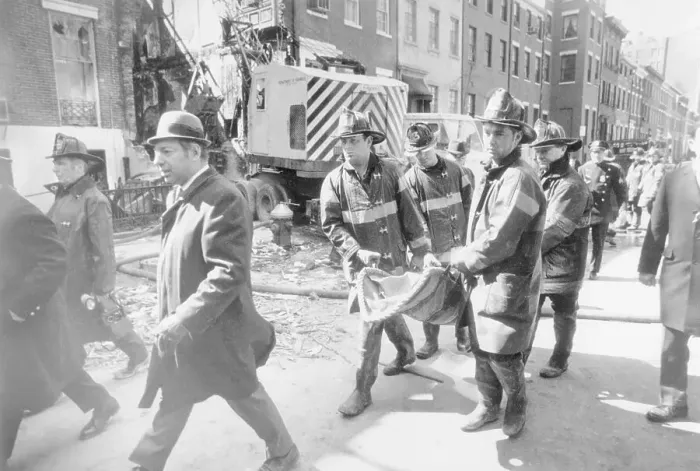 Framed Print : New York Firemen Carrying Bomb Victim Framed Print : New York Firemen Carrying Bomb Victim