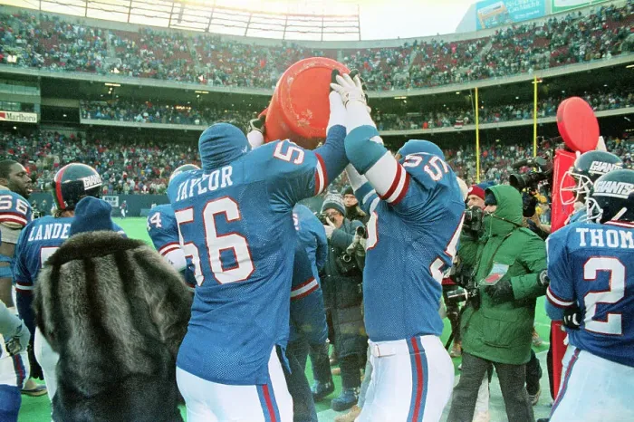 Framed Print : New York Giants Giving Coach Gatorade Shower Framed Print : New York Giants Giving Coach Gatorade Shower