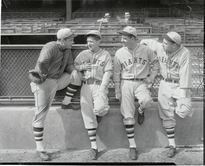 Framed Print : New York Giants Infielders Conversing Framed Print : New York Giants Infielders Conversing