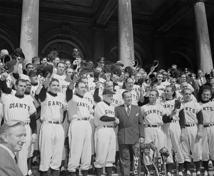 Framed Print : New York Giants Waving to Fans Framed Print : New York Giants Waving to Fans