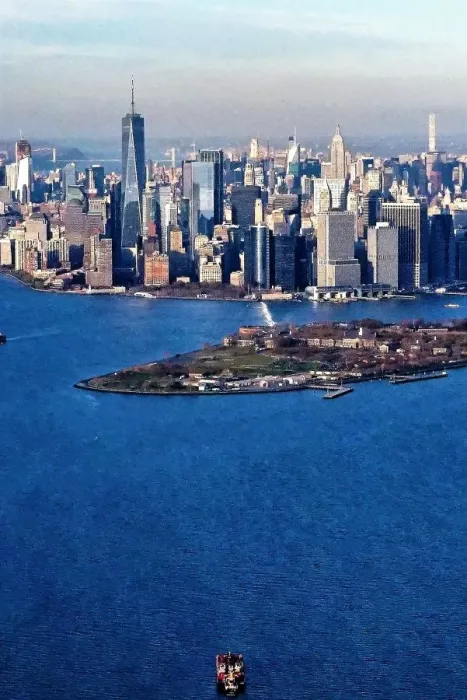 Framed Print : New York Harbor and Manhattan