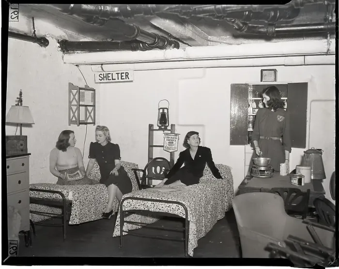 Framed Print : New York Hotel Air Raid Shelter Framed Print : New York Hotel Air Raid Shelter