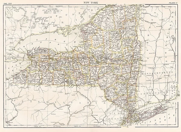 New York map 1884