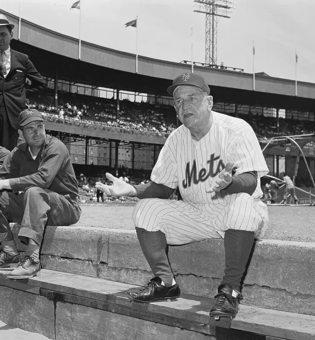 Framed Print : New York Mets Manager Casey Stengel Gesturing