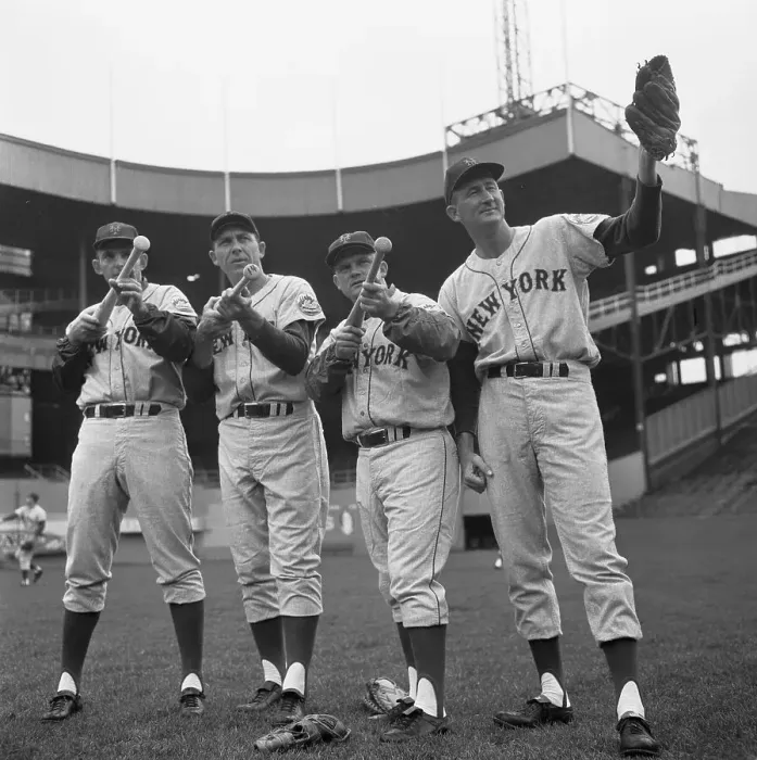 Framed Print : New York Mets Players at Practice Framed Print : New York Mets Players at Practice