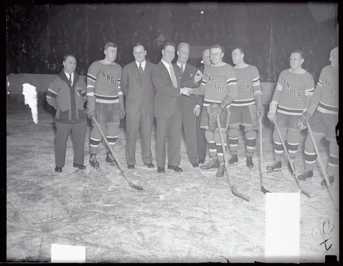 Framed Print : New York Rangers Receiving Award Framed Print : New York Rangers Receiving Award