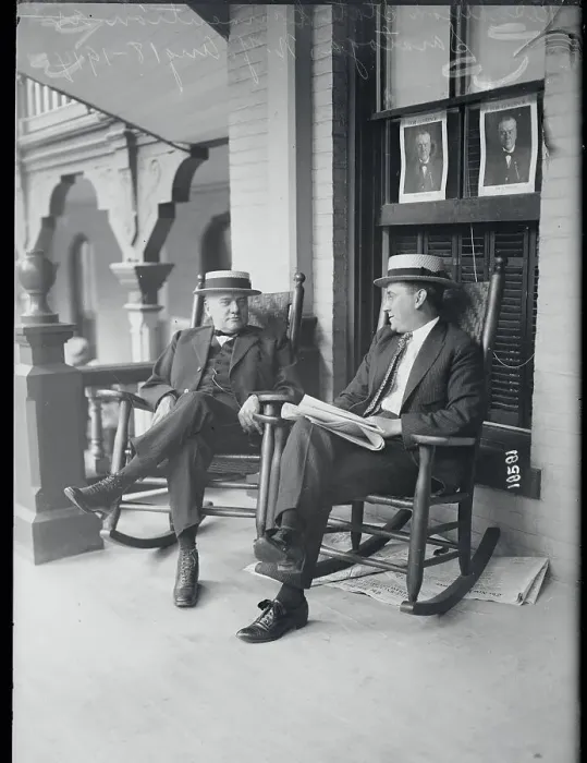 Framed Print : New York Republicans Conversing on Porch Framed Print : New York Republicans Conversing on Porch