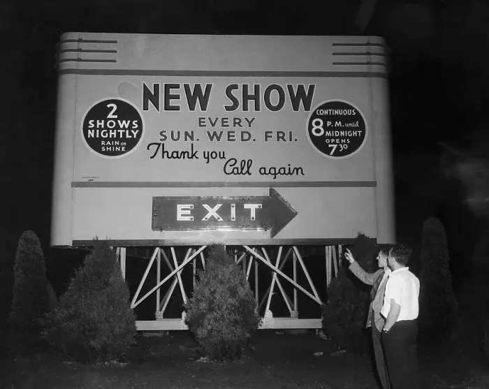 Framed Print : New York State's First Open Air Drive-In Theater's Exit Sign Framed Print : New York State's First Open Air Drive-In Theater's Exit Sign