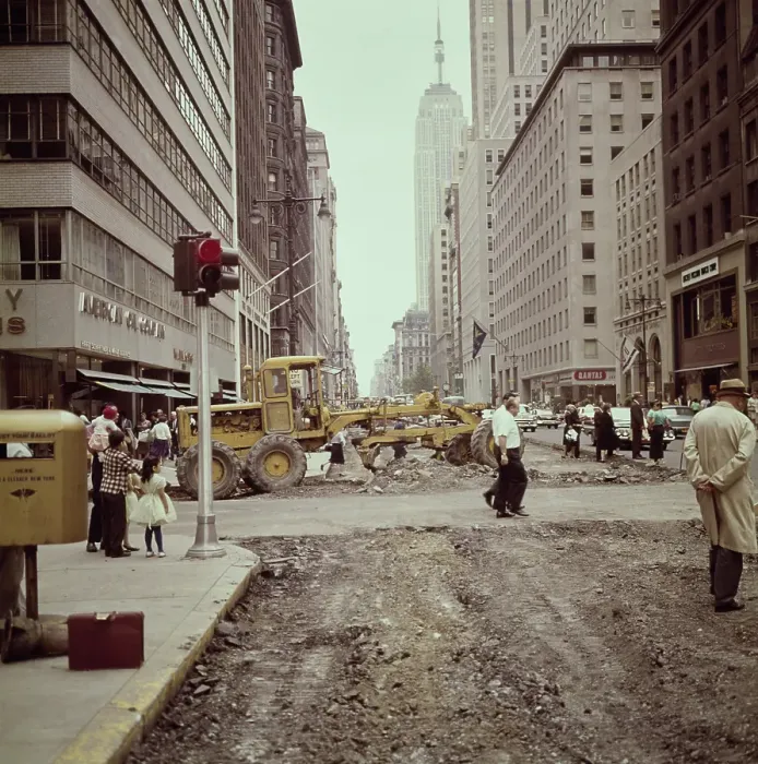 Framed Print : New York Street Repairs Framed Print : New York Street Repairs