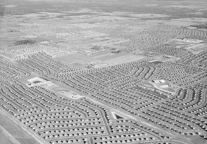 Framed Print : New York Suburb of Levittown Framed Print : New York Suburb of Levittown