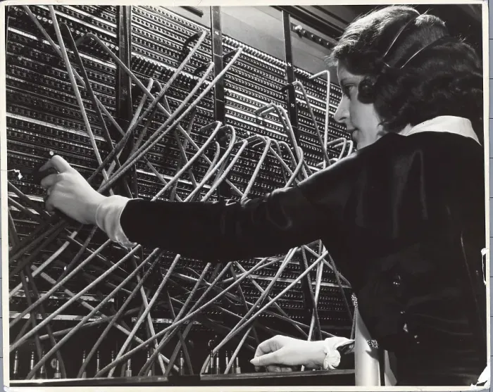 Framed Print : New York Telephone Operator Framed Print : New York Telephone Operator