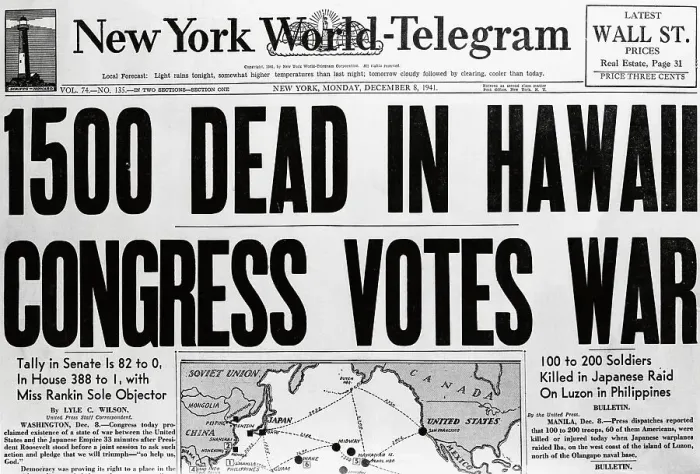 Framed Print : New York World telegram on War Fatalities in Hawaii Framed Print : New York World telegram on War Fatalities in Hawaii