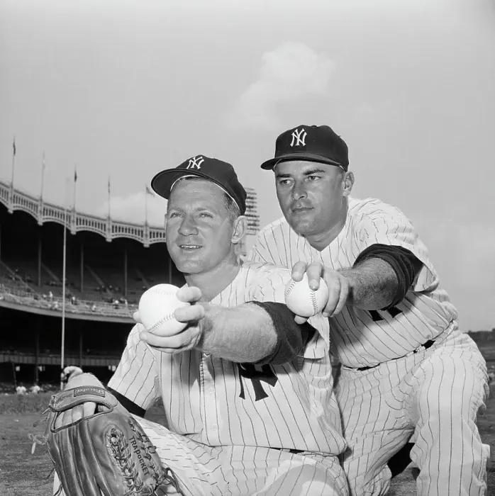 Framed Print : New York Yankees Pitchers Whitey Ford and Luis Arroyo Framed Print : New York Yankees Pitchers Whitey Ford and Luis Arroyo
