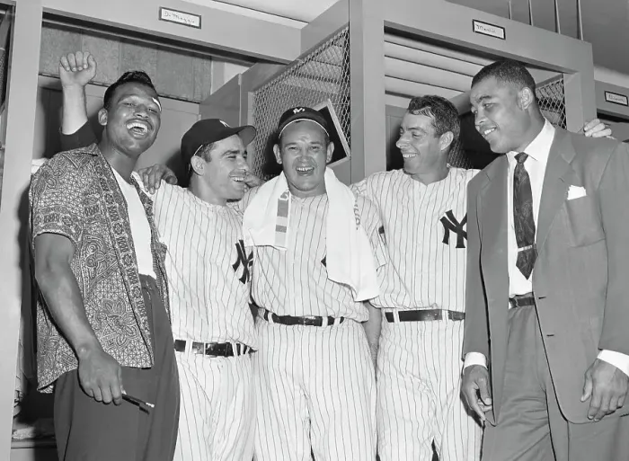 Framed Print : New York Yankees Visited By Boxers Framed Print : New York Yankees Visited By Boxers