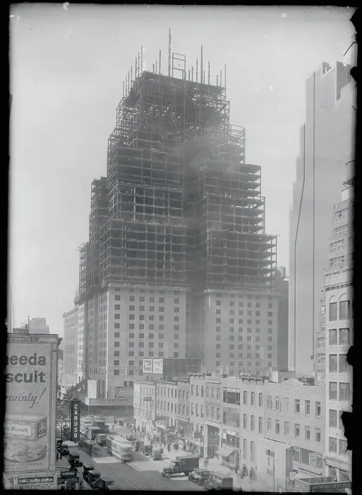 Framed Print : New Yorker Hotel Being Built Framed Print : New Yorker Hotel Being Built