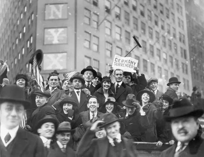 Framed Print : New Yorkers Celebrating Surrender of Germany Framed Print : New Yorkers Celebrating Surrender of Germany