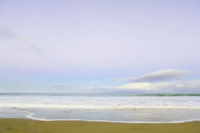 Framed Print : New Zealand, South Island, Otago, Kaka Point, waves breaking on beach