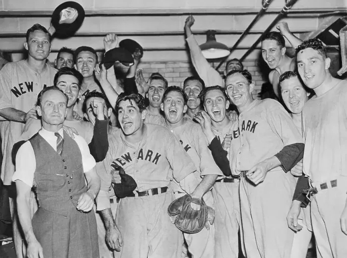 Framed Print : Newark Bears Celebrating Little World Series Victory Framed Print : Newark Bears Celebrating Little World Series Victory