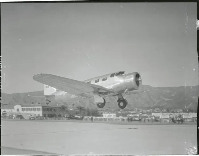 Framed Print : Newly Designed Airplane Landing on Runway Framed Print : Newly Designed Airplane Landing on Runway