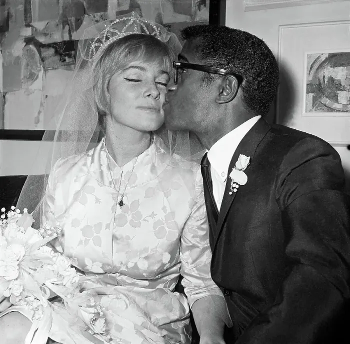 Framed Print : Newlyweds May Britt and Sammy Davis Jr