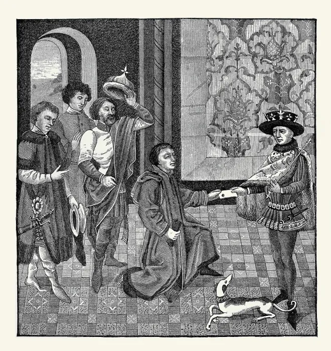 Framed Print : News of the Death of King Pepin