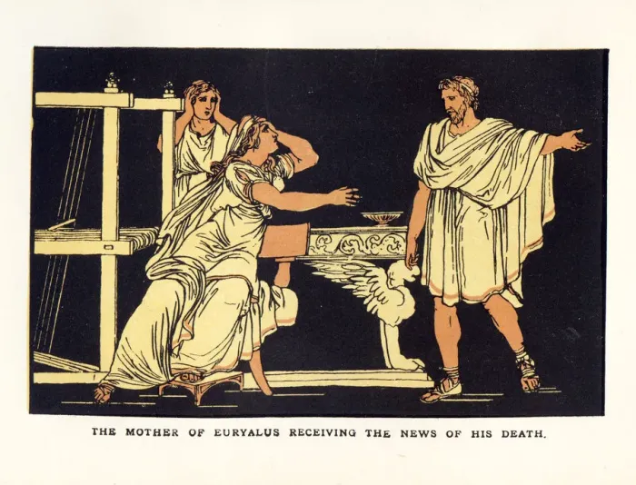 Framed Print : News of Euryalus death Framed Print : News of Euryalus death