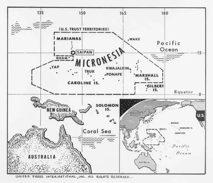 Framed Print : Newsmap of Micronesia Framed Print : Newsmap of Micronesia