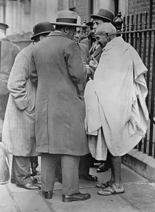 Framed Print : Newsmen Interviewing Mahatma Gandhi Framed Print : Newsmen Interviewing Mahatma Gandhi