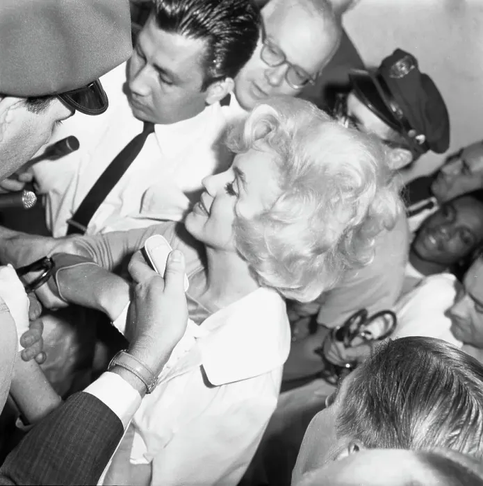Framed Print : Newsmen Interviewing Marilyn Monroe Framed Print : Newsmen Interviewing Marilyn Monroe