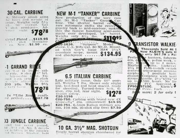 Framed Print : Newspaper ad Showing Rifle for Sale