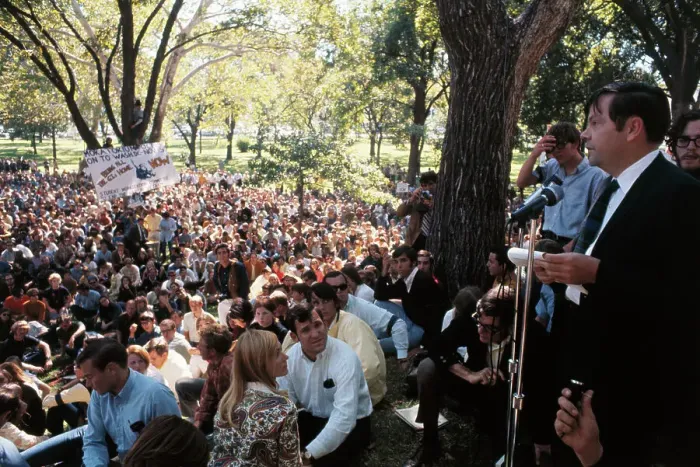 Framed Print : Newspaper Editor Ronnie Dugger Addressing Rally Framed Print : Newspaper Editor Ronnie Dugger Addressing Rally