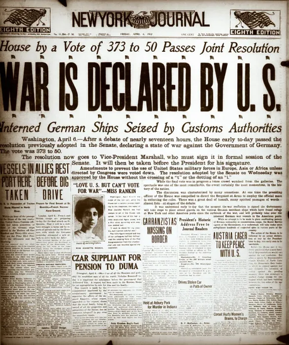 Framed Print : Newspaper Headline: War is Declared by U.S Framed Print : Newspaper Headline: War is Declared by U.S
