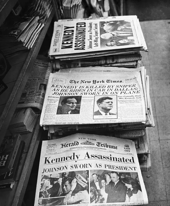 Framed Print : Newspaper Headlines of John F. Kennedy Assassination Framed Print : Newspaper Headlines of John F. Kennedy Assassination