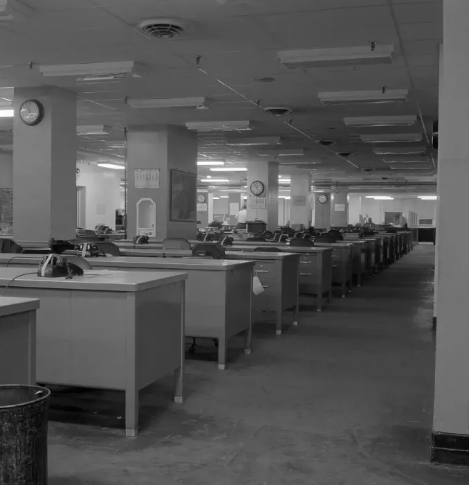 Framed Print : Empty Newspaper Office Framed Print : Empty Newspaper Office