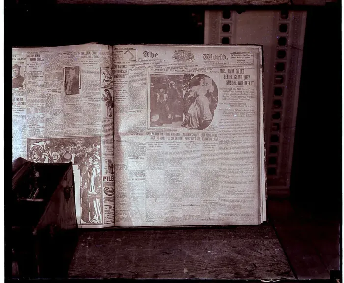 Framed Print : Newspaper Front Page on Evelyn Nesbit Thaw