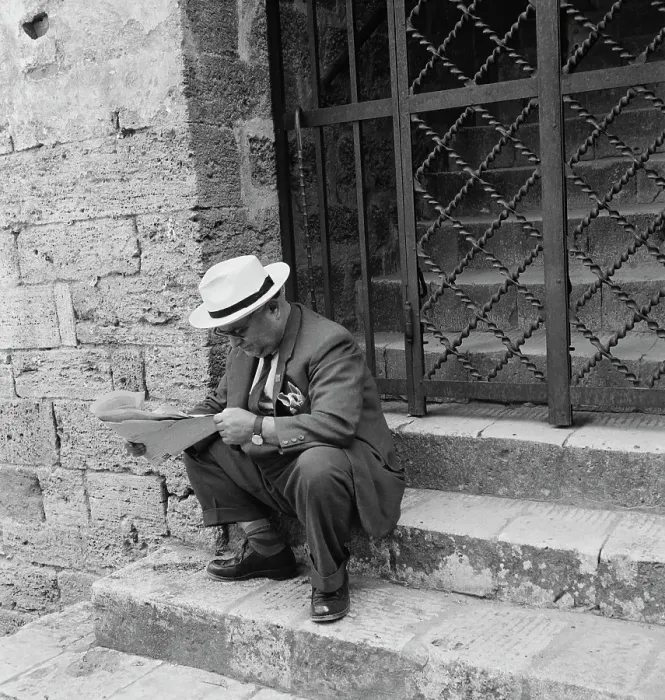 Framed Print : Newspaper reader Framed Print : Newspaper reader