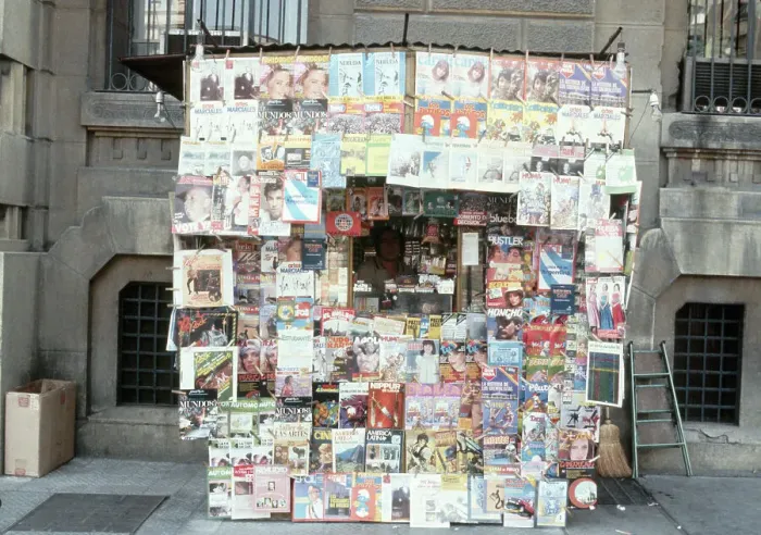 Framed Print : Newsstand in Santiago Framed Print : Newsstand in Santiago