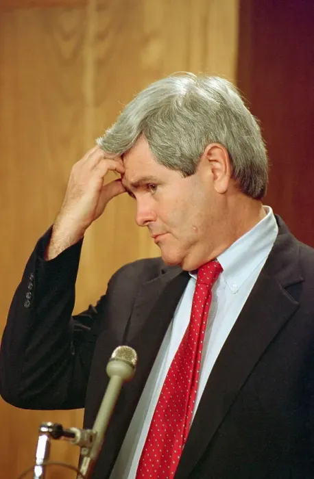 Framed Print : Newt Gingrich Scratching His Head Framed Print : Newt Gingrich Scratching His Head