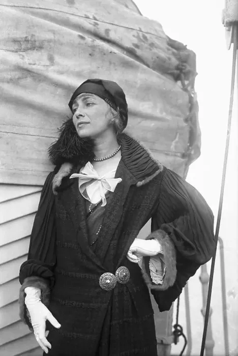 Framed Print : Neysa McMein Wearing Feather-Trimmed Hat