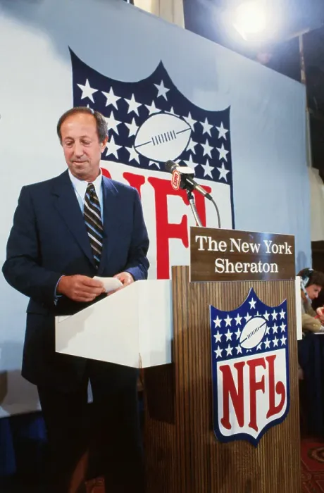 Framed Print : NFL Commissioner Pete Rozelle at Podium During Draft Picks Framed Print : NFL Commissioner Pete Rozelle at Podium During Draft Picks