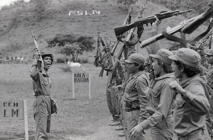 Framed Print : Nicaraguan Army Recruits Raise Rifles Framed Print : Nicaraguan Army Recruits Raise Rifles