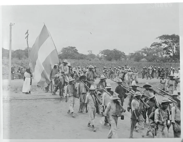 Framed Print : Nicaraguan Federal Troops Marching Framed Print : Nicaraguan Federal Troops Marching